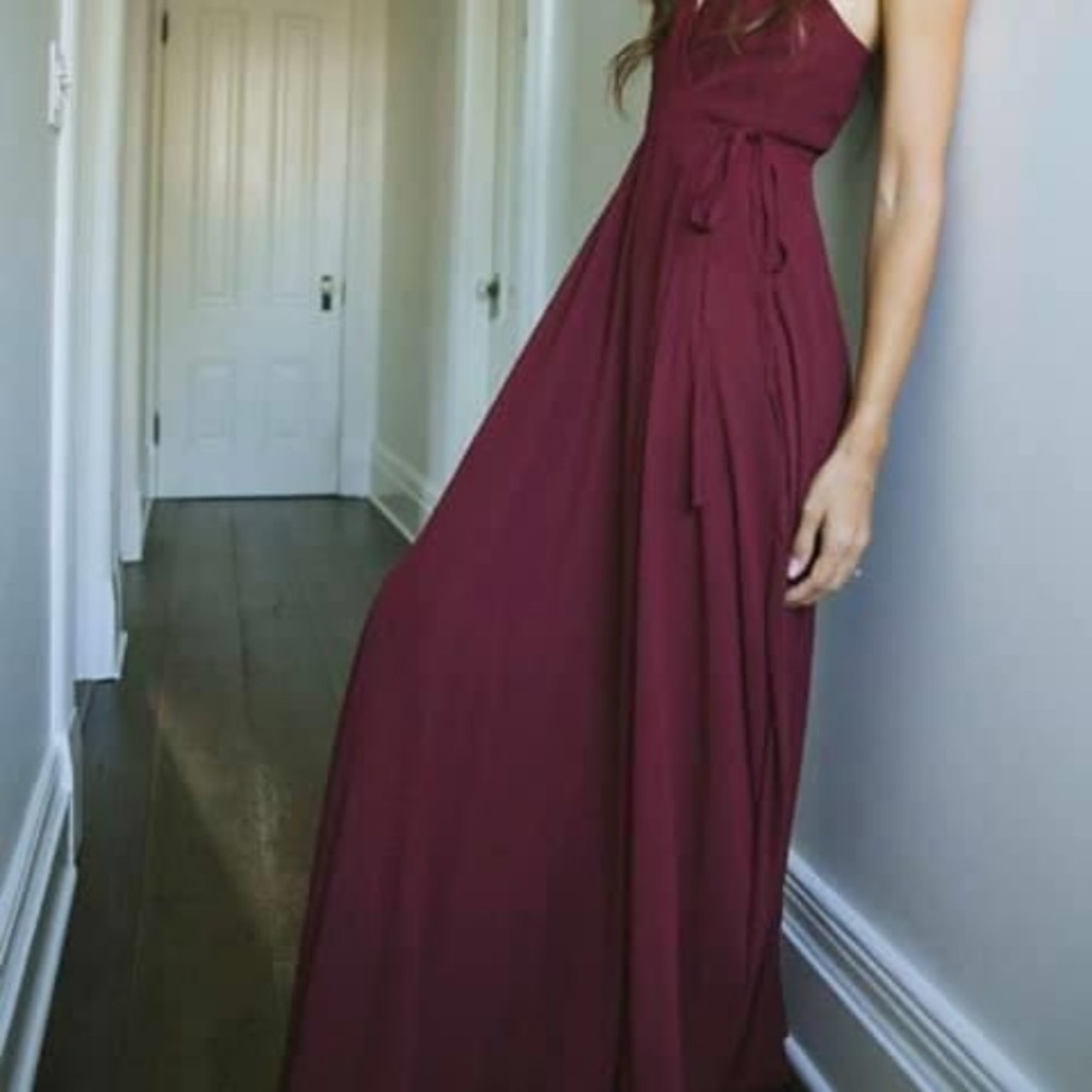 Burgundy bridesmaid dress - Picture 3 of 4